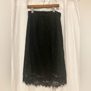 Black Lace J. Crew pencil skirt